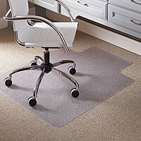 Carpet Chair Mats for Low Pile, 45-Inch by 53-Inch with Lip, Clear Vinyl Lip (25 x 12) 45" x 53" Crystal Edge