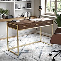 Martha Stewart Ollie Home Office Desk with 3 Drawers