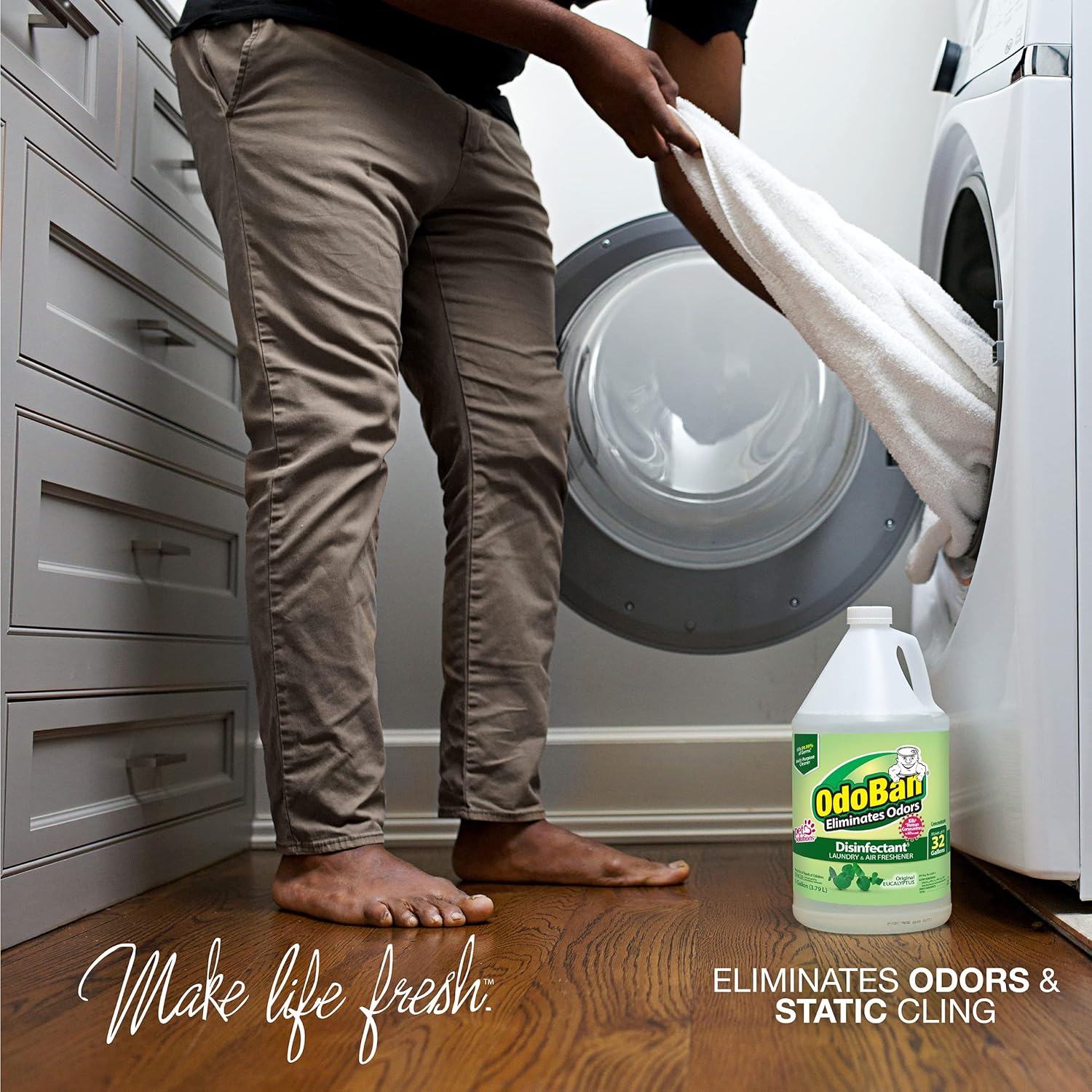 OdoBan Disinfectant Concentrate and Odor Eliminator, 1 Gallon, Original Eucalyptus Scent Eucalyptus 128 Fl Oz (Pack of 1)