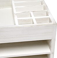 Elegant Designs Home Office Wood Tiered Desk Organizer with Storage Cubbies and Letter Tray