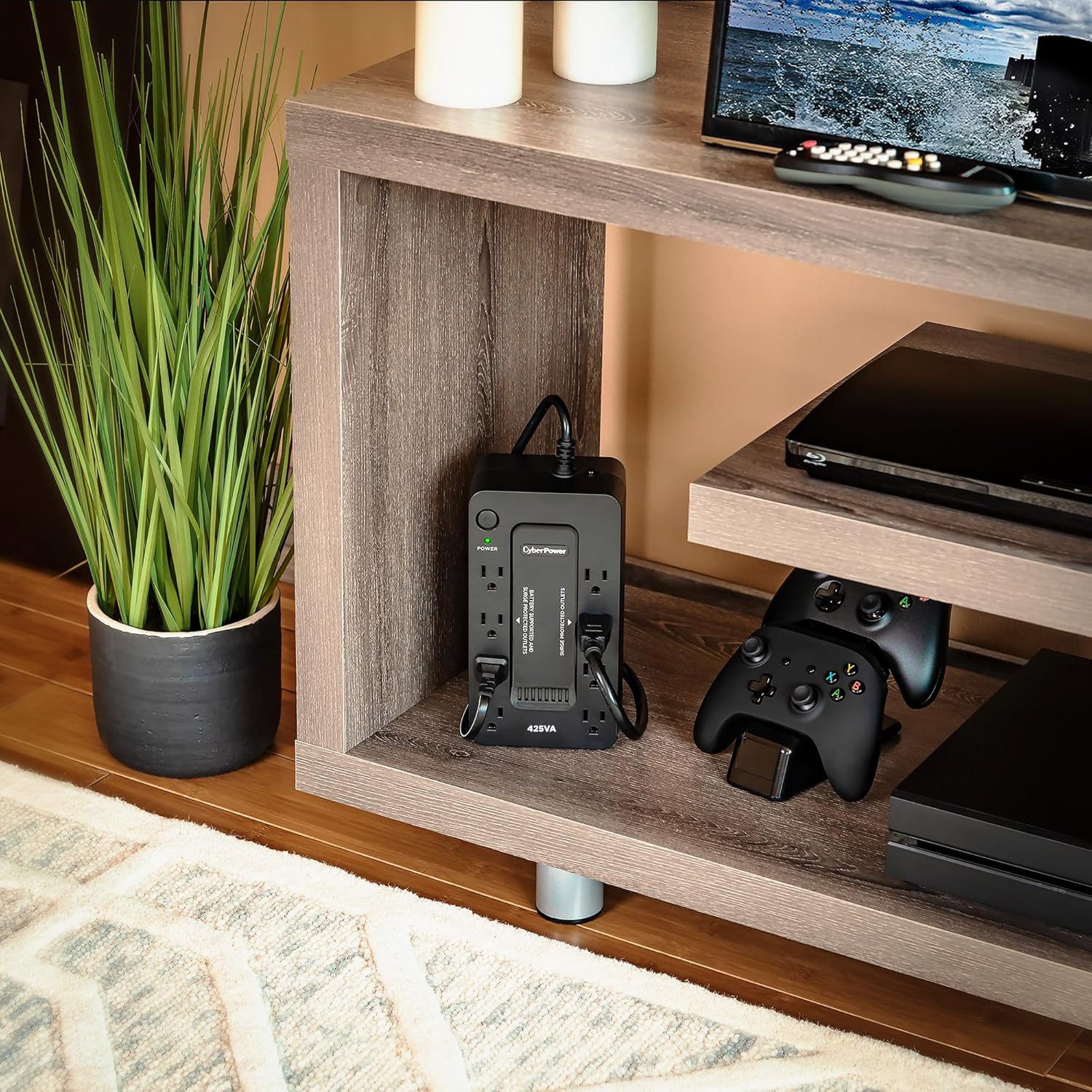 CyberPower ST425 Standby UPS Systems - 425VA/260W, 120 VAC, NEMA 5-15P, Compact, 8 Outlets, $75000 CEG, 3YR Warranty