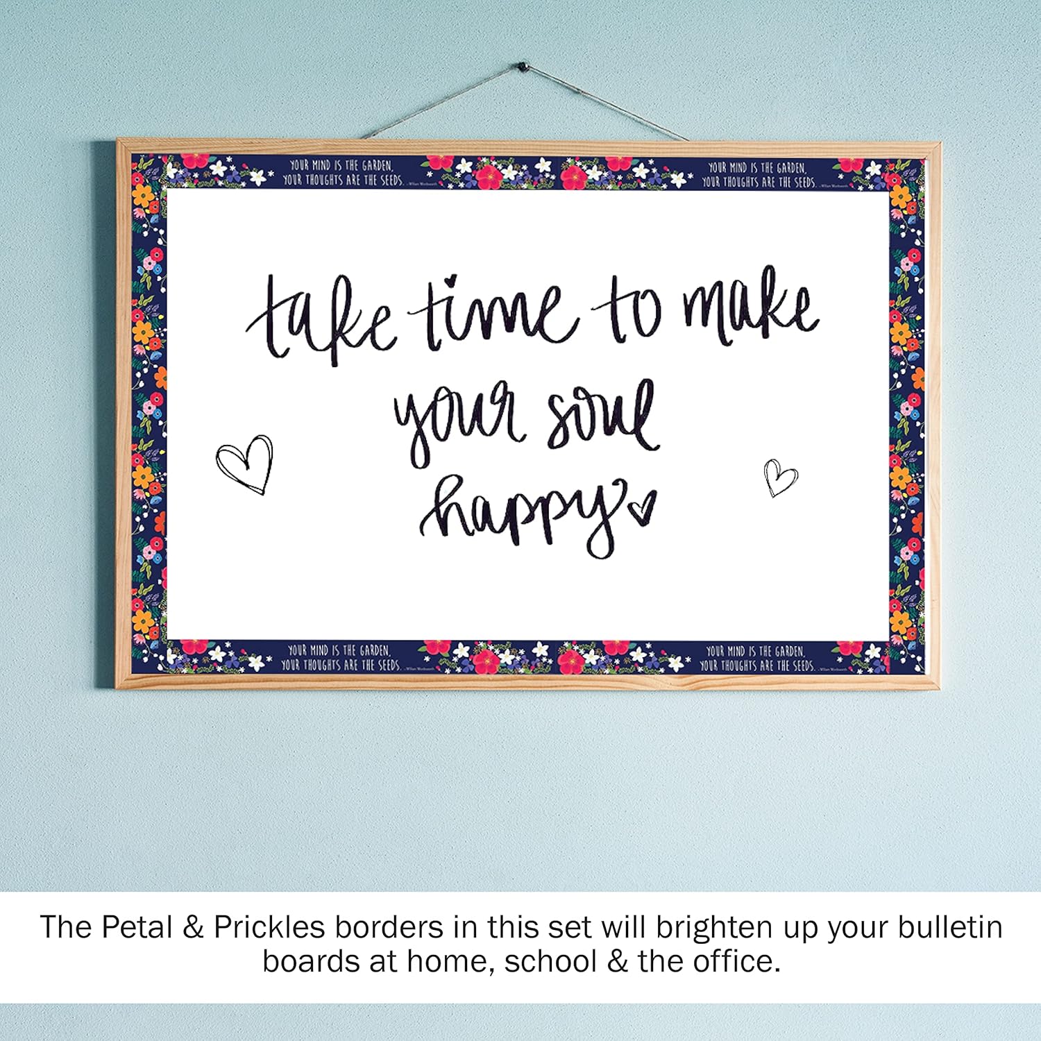Barker Creek Double-Sided Border Set of 2, Petals & Prickles, Mixed-Design, 35' Each of 2 Designs