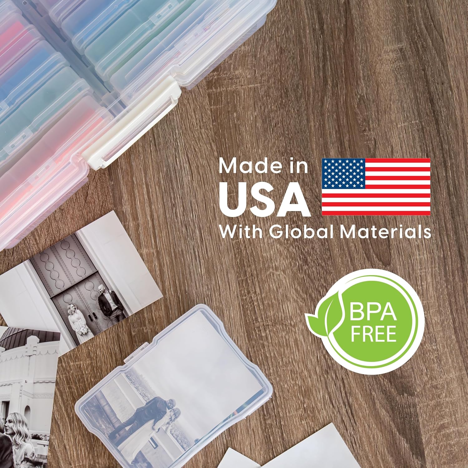 IRIS USA Photo & Craft Keeper with Removable 4" x 6" Inner Cases