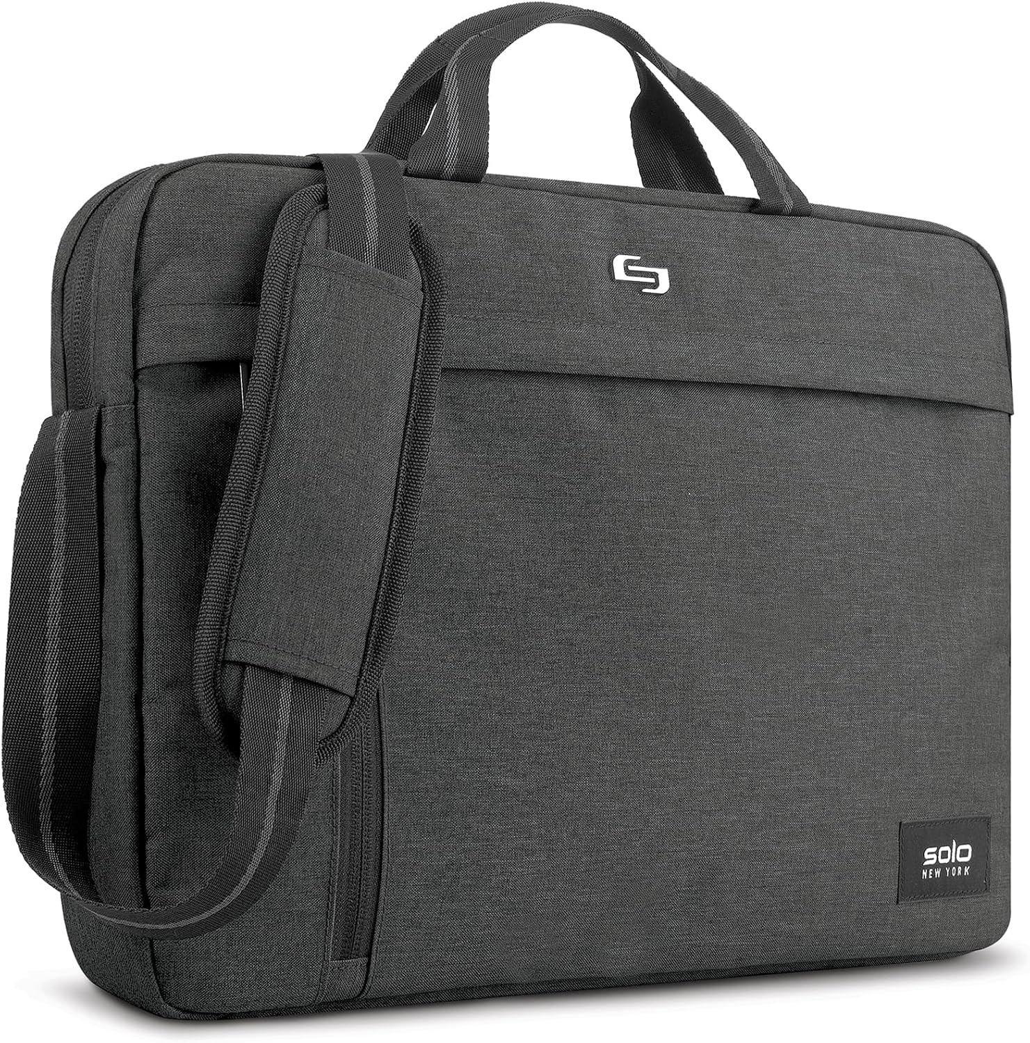 Solo New York Briefcase - Laptop Carrying Bag for Women & Men, Brief for Travel & Work, Front Zippered Pockets