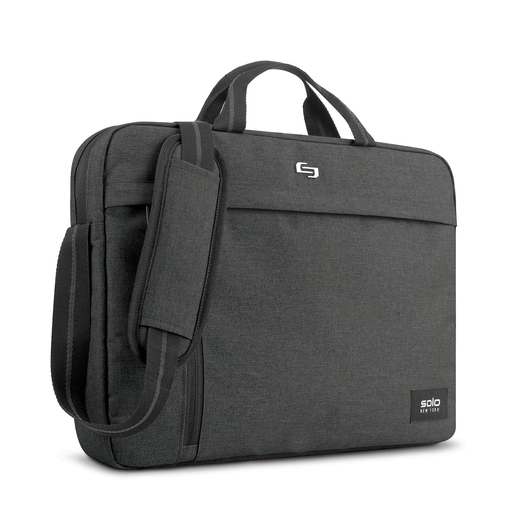 Solo New York Briefcase - Laptop Carrying Bag for Women & Men, Brief for Travel & Work, Front Zippered Pockets