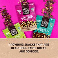 Second Nature Wholesome Medley Trail Mix - 12 Count, 2.25 oz Individual Snack Packs, Certified Gluten-Free – Dark Chocolate