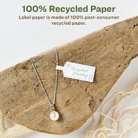 Avery EcoFriendly Matte White Recycled Barbell Labels 0.5 x 2.5