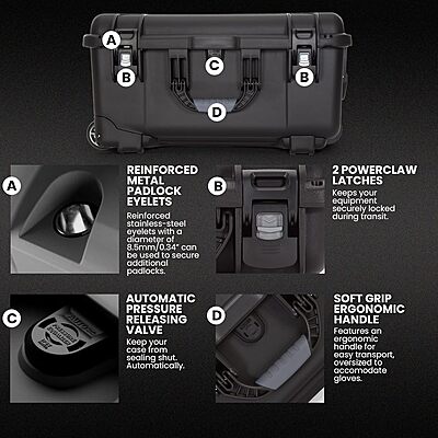 NANUK 950 Hard Case with Foam Insert, IP67 Waterproof & Crushproof