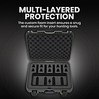 NANUK 925 Hard Case with Custom Foam Insert for 4 UP Sporting Gear & Accessories - IP67 Waterproof Storage, Short Hunting Gear Made in North America - Small (17" x 11.8" x 6.4") Olive