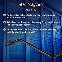 StarTech.com 1U Horizontal Cable Lacing Bar for 19in Racks