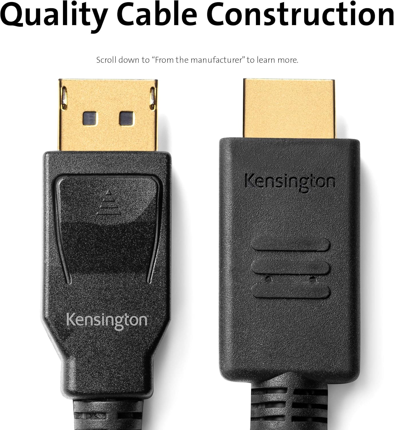 Kensington DisplayPort 1.2 to HDMI 1.4 Cable, 6ft (K33025WW)