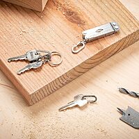 Nite Ize MicroLink Carabiner, Stainless Steel Mini Key Rings for Keys Fobs MultiTools and More, 4 Pack