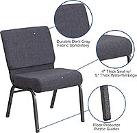 FLASH FURNITURE HERCULES Series 21"W Stacking Church Chair