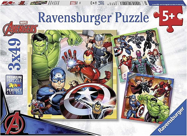 Avengers Assemble 49 Piece Jigsaw Puzzle 3 Pack