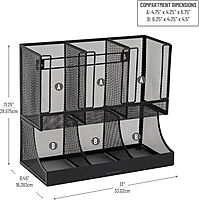 MIND READER Countertop Coffee and Condiment Organizer