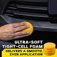 Meguiar's 4-1/2" Foam Applicator Pads, 4 Count - Ultra-Soft Tight-Cell Foam