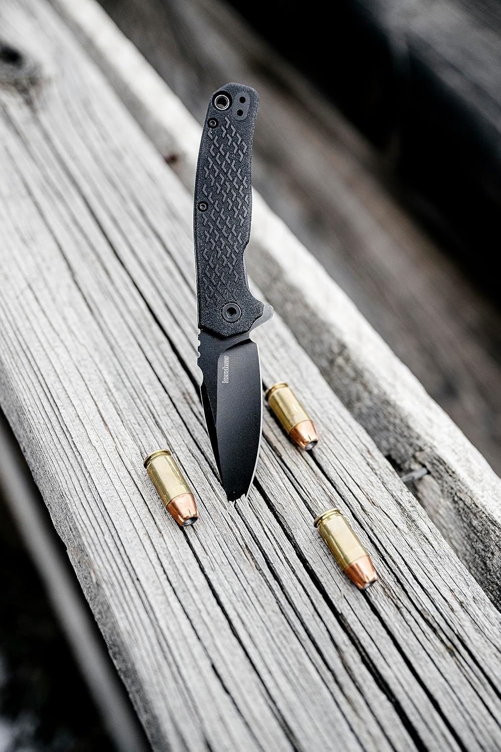 Kershaw Conduit Folding Pocket Knife, 2.9 inch Assisted Opening Blade, Black Spearpoint Blade, Liner Lock, Pocketclip,grey