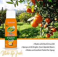 OdoBan Aroma Eliminator, 360-Degree Continuous Spray Natural Oil Real Citrus Air Freshener, Toilet Spray, Made in the USA, Orange Scent, 10 Ounces Orange 10 Fl Oz (Pack of 1)