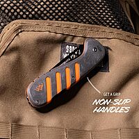 OUTDOOR EDGE Razor HTX 3.5" Folding Hunting Knife – Includes 5 Drop Point Blades, 1 Gut Blade