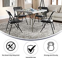 Flash Furniture Hercules Series Upholstered Metal Folding Chairs