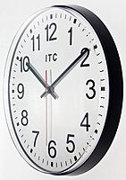Infinity Instruments 12 Inch Prosaic Round Non-Ticking Silent Battery Operated Easy to Read Clock for Office, Classroom, School, Black