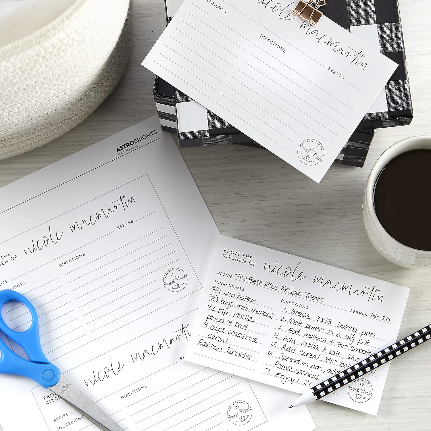 Neenah Printable Multi-Purpose Card Stock, Bright White, Letter 8.5 x 11, 65 lb, 100 Sheets