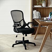 Flash Furniture Porter High-Back Mesh Ergonomic Swivel Office Chair with Adjustable Lumbar Support and Flip-Up Armrests