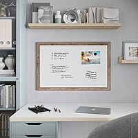 U Brands Decor Magnetic Dry-Erase Board, 36in X 24in, Rustic Wood Frame, Actual Size 35in X 23in (4890U00-01)