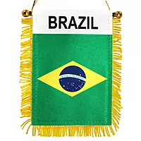 BRAZIL ​World Cup 2026 Window Hanging Flag With Fringy