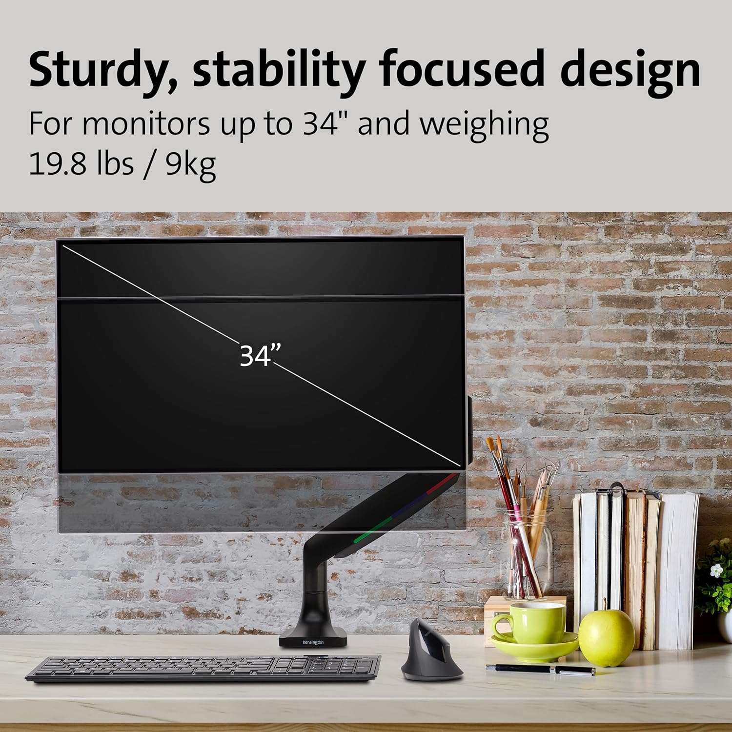 Kensington SmartFit One-Touch Height Adjustable Monitor Arm