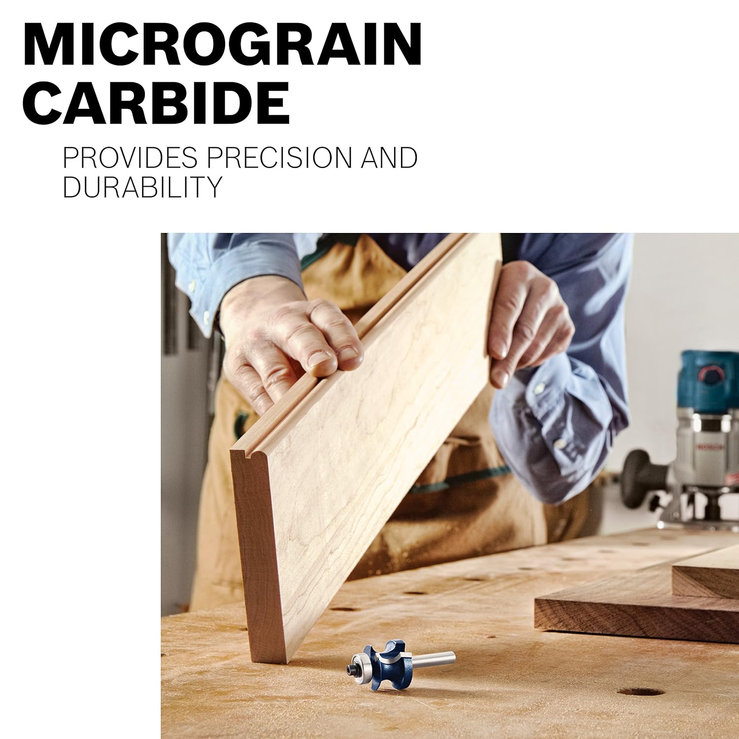 Bosch 85238M 1-1/4 in. x 5/8 in. Carbide Tipped Hinge Mortising Bit 1 Count (Pack of 1)