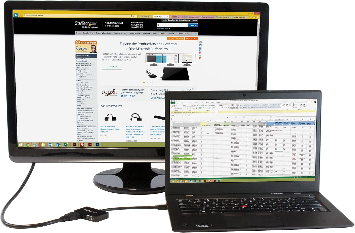 StarTech.com Mini DisplayPort to HDMI or VGA 2-in-1 Travel Adapter