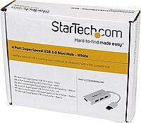 StarTech.com 4-Port USB 3.0 SuperSpeed Hub with Built-in Cable