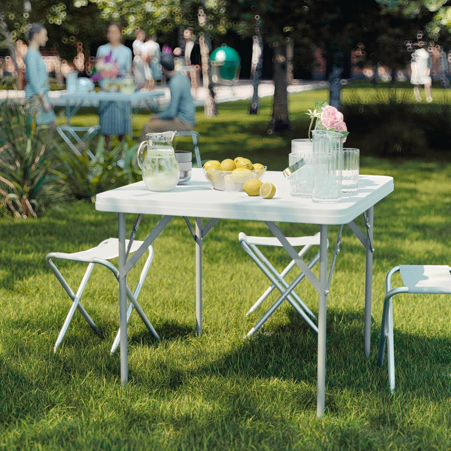 Flash Furniture Square Plastic Folding Event Table