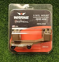 WARNE XSKEL34DE Gen 2, Extended Skeletonized 34mm MSR Mount, 6061 T6 Aluminum, Steel Threaded Inserts, Dark Earth