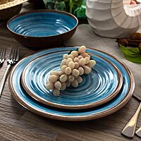Elama 12-Piece Lightweight Melamine Dinnerware Set