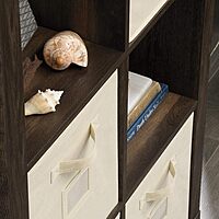 Sauder Stow-away Cube Storage 8-Cube Organizer/Pantry cabinets, Smoked Oak finish