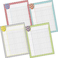 BARKER CREEK Incentive Chart Set of 4, Chevron, 17 x 22