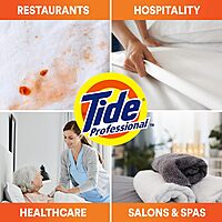 Tide Professional Commercial Liquid Laundry Detergent, Floral, 105 Fl oz, 80 Loads (4-Pack)