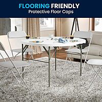 Flash Furniture Round Bi-Fold Plastic Banquet And Event Folding Table