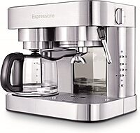Espressione 10-Cup Combination Pump Espresso Machine, Stainless Steel