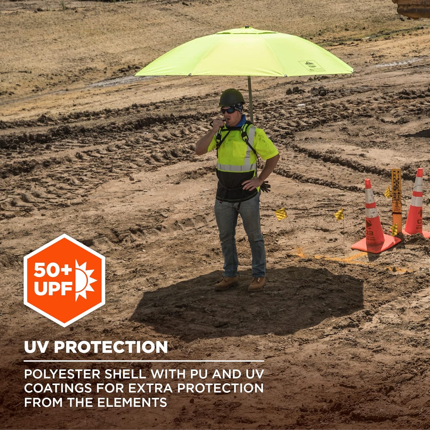 Ergodyne SHAX 6100 Lightweight Industrial Umbrella Lime