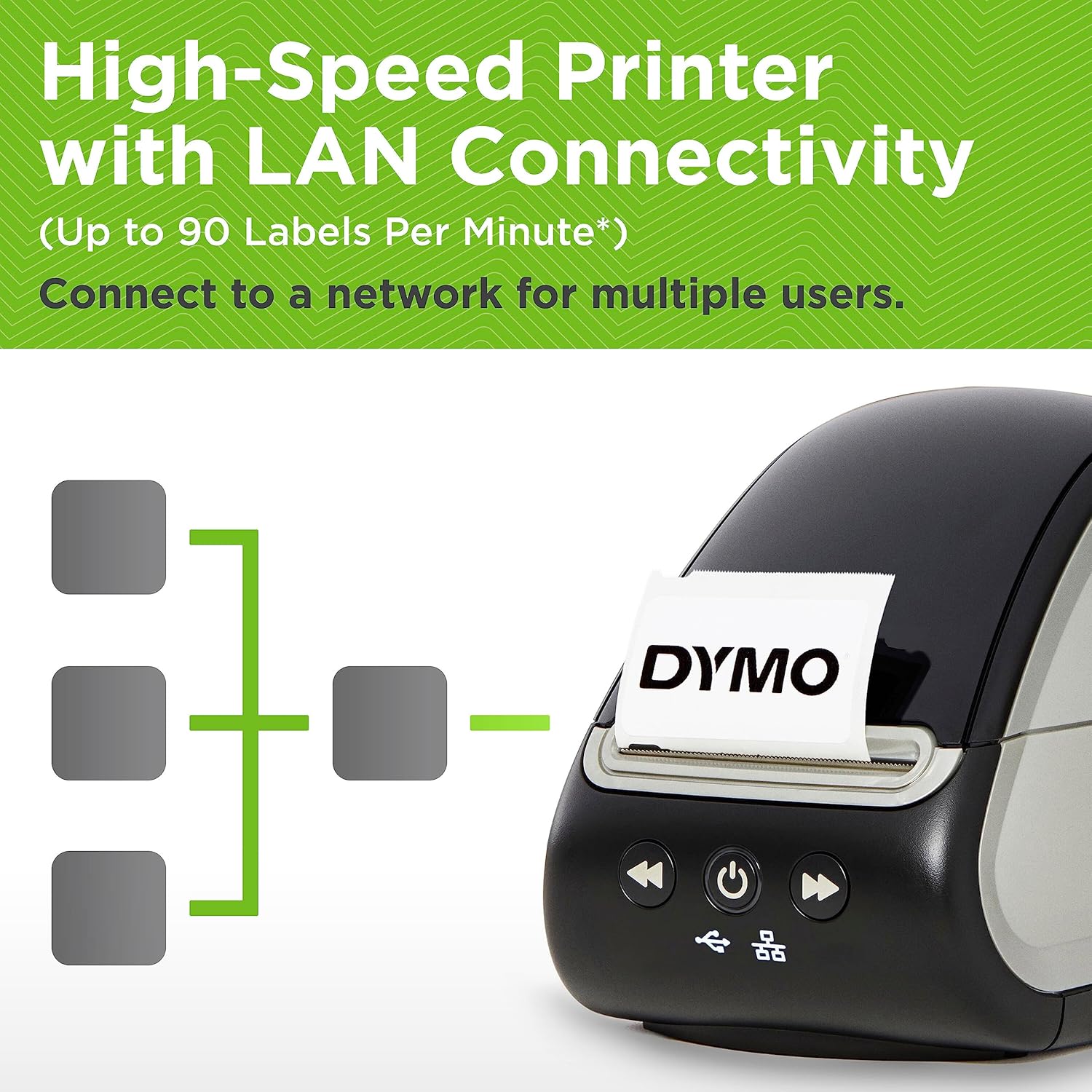 DYMO LabelWriter 550 Turbo Label Printer, Label Maker with High-Speed Direct Thermal Printing, Automatic Label Recognition