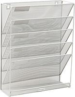 Mind Reader 5-Tier Vertical File Holder, Desktop Organizer, Wall Mount