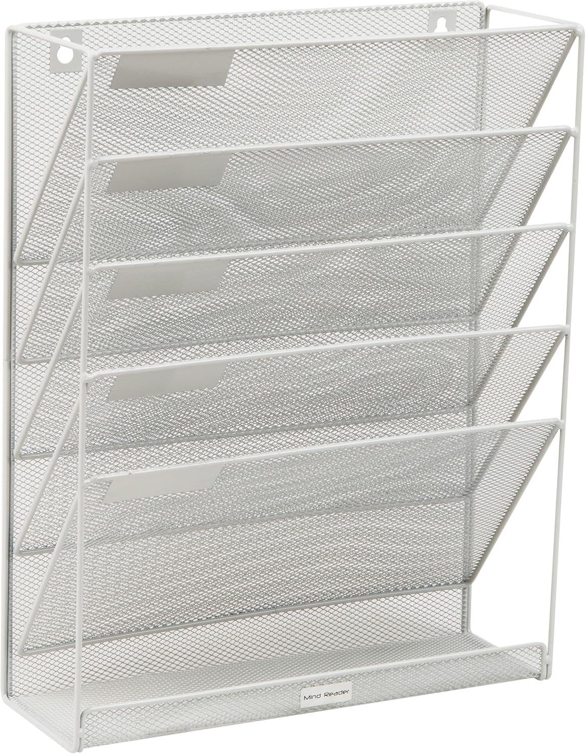 Mind Reader 5-Tier Vertical File Holder, Desktop Organizer, Wall Mount