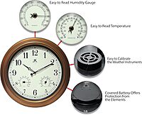 Infinity Instruments Craftsman Wall Clock, 18 inch, Copper