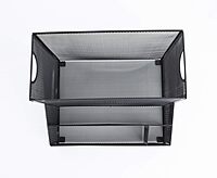Mind Reader Desktop Organizer, Vertical File Storage, Letter Size, Office, Metal Mesh, 12.15" L x 9.5" W x 9.5" H, Black