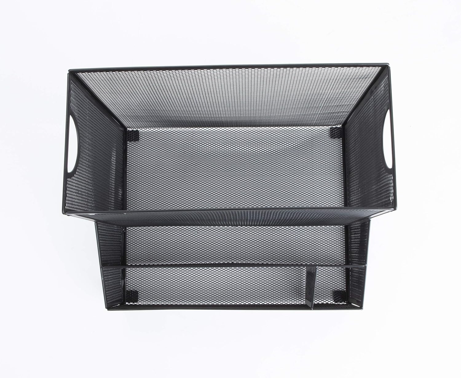 Mind Reader Desktop Organizer, Vertical File Storage, Letter Size, Office, Metal Mesh, 12.15" L x 9.5" W x 9.5" H, Black