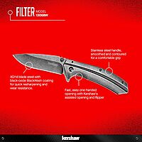 KERSHAW Filter Frame Lock Knife Stainless Steel