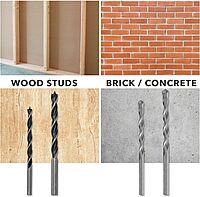 Mount-It! Universal TV Mount Installation Kit, 7-Piece Set Includes 2 Wood Drill Bits, 2 Concrete Drill Bits, 1 Stud Finder with Bubble Level, 1 Tape Measure, 1 Philipps Screwdriver